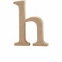 Papier-Mâché Letter H - Grote Kartonnen Alfabet Letter - DIY Handgemaakte 3D Letter voor Interieurdecoratie, Decoupage & Creatieve Kunst - 13 cm Hoog - 2 cm Dikte