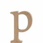 Papier-Mâché Letter P - Unieke Kartonnen Alfabet Letter - 3D DIY Letter voor Knutselen, Scrapbooking & Creatieve Decoratie - 12,8 cm Hoog - 2 cm Dikte