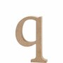 Letter, q, H: 12,2 cm, dikte 2 cm, 1 stuk