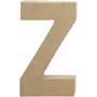 Papier-Mâché Letter Z - Handgemaakte 3D Letter - Kartonnen Alfabet Letter voor Knutselen, Personaliseerbare Interieurdecoratie & DIY Kunst - 20,2 cm Hoog - 11,2 cm Breed - 2,5 cm Dikte
