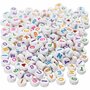 Letterkralen Wit - Alfabet Kralen - Ronde Plastic Kralen - DIY Sieraden - Knutselkralen - Cijferkralen - Kinderen Kralenset - 7 mm - Gat 12 mm - 200 gr