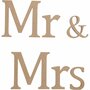 Houten Letters - Mr & Mrs - Bruiloft Decoratie - Houten Decoratie - Creatieve Decoratie - Houten Figuren - MDF Letters - 13 cm - Diepte 1,5 cm - 1 Set