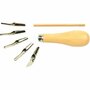 Lino Snijset - Linomes Houder & Messen - Linoleum Snijgereedschap voor Handmatig Drukken, Zeefdruk & DIY Ambachten - Set met 5 Verschillende Messen - Hoogwaardige Kwaliteit