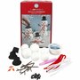 Sneeuwpop Knutselset - DIY Creatieve Set - Foam Clay & Glitter - Inclusief Styropor Ballen, Chenilledraad & Hoed - Perfect Voor Winterdecoratie & Kinderen