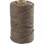 Macramé koord, lichtbruin, L: 55 m, d 4 mm, 330 gr/ 1 rol