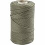 Macramé koord, mosgroen, L: 198 m, d 2 mm, 330 gr/ 1 rol