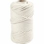 Macramé koord, off-white, L: 55 m, d 4 mm, 330 gr/ 1 rol