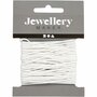 Macramé koord, wit, dikte 1 mm, 10 m/ 1 rol