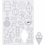 Kleur Je Eigen Magneten - Zomer Thema - DIY Creatief - A5 Formaat Magneetvel - Voor Kinderen