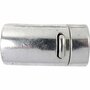 Magnetische sluiting, antiek zilver, d 26 mm, gatgrootte 10 mm, 1 stuk