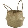 Opbergmand van Zeegras - Handgemaakte Rieten Mand - Boho Stijl Decor & Opslag - Duurzaam, Flexibel & Stevig - Voor Woondecoratie, Planten of Opbergen - 13/24 cm x 27 cm