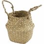 Zeegras Mand - Decoratieve Mand - Natuurlijke Mand - DIY Mandje - Zeegras Decoratie - Kleine Mand - Rond Zeegras Mandje - 7/15 cm - Diameter 16 cm