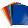 A4 map Met Elastiek - Opbergmap Karton Met Flap - Elastiekmap - Documentenmap - Dossiermap - Bewaarmap - Schoolmap - 21 x 29,7 cm - 8 Verschillende Kleuren - 24 Stuks