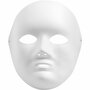 Masker, wit, H: 22 cm, B: 17 cm, 1 stuk