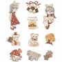 Masking Tape Stickers - Washi Tape Stickers - Beren Thema - Zelfklevende Stickers - Journaling & Scrapbooking - Knutselen & Plannen - Creatieve Plakstickers - Afm 25-70 mm - 30 Stuks