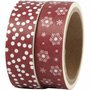 Masking Tape, ijskristallen en stippen, B: 15 mm, 2x5 m/ 1 doos