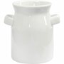 Melkkan Wit Keramiek - Klassiek Rustiek Servies - Ideaal voor Tafeldecoratie, Koffie & Thee Serveren - Hoogwaardige Glazuur Afwerking - 7,5 cm