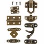 Mini Beslag - Antiek Goud - Decoratief Beslag Voor Hobby - DIY Miniature Beslag - Voor Creatieve Knutselprojecten - Afmeting 16x19-19x29,5mm - Set Van 15 Stuks