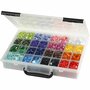 Mini Mozaïek Set - 32x25 gr - Kunsthars Steentjes in Assortimentsdoos - 5x5 mm, Mat, Glanzend, Helder