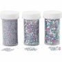 Mini stenen van glas, pastelkleuren, afm 0,6-0,8+1,5-2+3 mm, 3x45 gr/ 1 doos