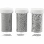 Mini Stenen van Glas - Zilveren Glazen Stenen - DIY Glazen Decoratiestenen - Drie Maten Mini Stenen - 3x45 Gram