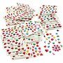 Stickers Goud - Mini Stickers - Assorti Gouden Stickervellen - Hartjes, Rondjes, Manen, Druppels - Zelfklevende DIY Decoratie - Kaarten Maken - 7-11mm - 24 Stuks Per Vel - 100 Vellen