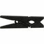 Mini Wasknijpers - Zwart - Decoratieve Klemmen - DIY Houten Mini Clips - 35x7mm - Dikte 9mm - Geschikt Voor Scrapbooking & Kaarten Maken - Set van 20 Stuks