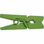 Mini wasknijpers, groen, L: 25 mm, B: 3 mm, 36 stuk