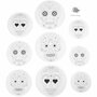 Mobielen met motief, wit, d 12+15+18 cm, 300 gr, 3 set