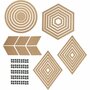 Muur decoraties, H: 5,5-29,5 cm, Inhoud kan variëren , 10 set/ 1 doos