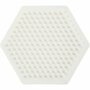 NABBI BioBeads Grondplaat Strijkkralen - Onderplaat - Strijkkralenvormen - Strijkkralenbord - Kralen Ontwerpplaat - Zeskant - 8,5x8,5 cm - 1 Stuk