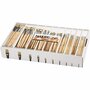 Nature Line Kwasten - Set van 10 Platte Varkensharen Kwasten - Geschikt voor Acryl, Olieverf & Gouache - Houten Steel - Diverse Maten - 00 t/m 22 - 17,5 - 20,5 cm