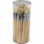 Nature Line Kwasten - Assortiment van Ronde & Platte Varkensharen Kwasten - Perfect voor Kunstschilders & Hobbyisten - Hoge Kwaliteit - Set van 80 Stuks - Diverse Maten