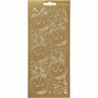 Stickers Goud - Kerstballen Stickervel - Gouden Zelfklevende Stickers Met Kerstbal Design - Decoratie Voor Kerst, Kaarten & Scrapbooking - 10x23 cm - 1 Vel