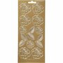 Stickers Goud - Feest Stickers - Gouden Versiering Stickervellen - Zelfklevende DIY Plakstickers - Scrapbooking & Kaarten Decoratie - 10x23 cm