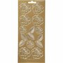 Stickers - goud - rozen - 10x23 cm