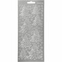 Stickers Zilver Kerstboom - Zelfklevende Stickers Met Feestelijke Kerstbomen - DIY Plakstickers Voor Scrapbooking & Knutselen - 10x23 cm - 1 Vel