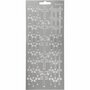 Stickers - Zilver - Kruis - Religieuze Stickers - Zelfklevende Decoratie - DIY Hobby Kaarten Maken - Scrapbooking Materialen - Afmetingen 10x23 cm