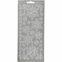 Stickers Zilver Sneeuwvlok - Kerst Stickers - Decoratieve Stickers - Zelfklevende Stickers - Feestelijke Stickers - Cadeau Decoratie - Winterse Raamstickers - 10x23 cm - 1 Vel