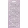 Stickers Zilver - Veren Stickers - Natuurthema Zelfklevende Stickervellen - DIY Creatieve Plakstickers & Decoratie - 10x23 cm