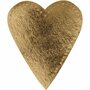 Hart, goud, H: 12 cm, B: 10 cm, 350 gr, 4 stuk/ 1 doos