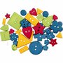 Knopen - Sterke Kleuren - DIY Sieraden En Textielprojecten - Diameter: 8-18 mm - Gatgrootte: 2 mm - Set van 37 Stuks - Handwerk Knopen - Hobby Knutselen - Decoratieve Knopen