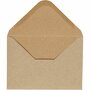 Enveloppen - Kraft Bruin - Naturel Enveloppen - Papieren Enveloppen - A6 Formaat - 11,5x16cm - 110 Gram Papier - Hobby Papier - Cadeauverpakking - Happy Moments - 10 Stuks