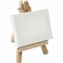 Canvas Gespannen Kleine Schildersezel - Mini Schilderdoek - Klein Gespannen Canvas - Canvasdoekje - Wit Schildercanvas - Klein Schilderijtje Maken - Schilderpaneeltje -  8 x 6 x 1 cm - 1 Stuk