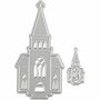 Snijmal - Kerken Ontwerp - 46x91+18x35 mm - Voor Kaarten en Scrapbooking - 1 Stuk