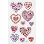 Diamond Stickers - Harten Design - Zelfklevende Strass Stickers - Glanzende Sierstickers - Glitter & Decoratieve Stickers - DIY Knutselen & Hobby - 1 Vel