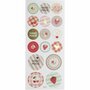 Stickers Handmade - DIY Zelfklevende Stickers - Mat Papier - Met Goudfolie Details - Ideaal Voor Scrapbooking, Kaarten & Creatieve Decoratie - 10x23 cm - 1 Set