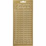 Stickers Goud - God Jul & Gott Nytt År Stickervel - Zweedse & Noorse Kerst Stickers Voor Scrapbooking & DIY - 10x23 cm - 1 Vel
