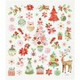 Stickers Romantische Kerst - Feestelijke DIY Stickers Met Kerstdesign - Zelfklevende Plakstickers Voor Scrapbooking & Kaarten - 15x16,5 cm - 1 Vel
