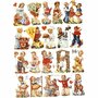 Vintage Plaatjes - Nostalgische Kinderen - 16,5x23,5cm - Set van 2 Vellen - Perfect voor Scrapbooking, Kaartenmaken en Retro Creatieve Kunstprojecten